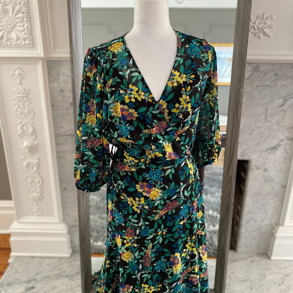CALVIN KLEIN MAXI WRAP DRESS Size 12